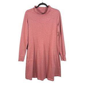 Toad & Co‎ Knit Dress Size Small L/S Fernview Jersey Organic Cotton A-Line Mock